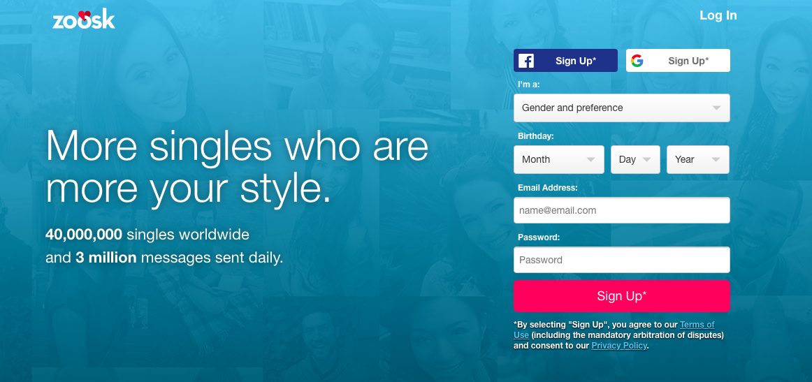 main page zoosk